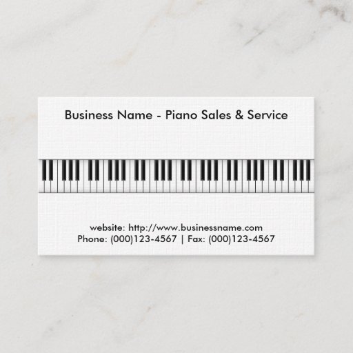 Customizable Piano Sales Business Card: Piano 3D Model