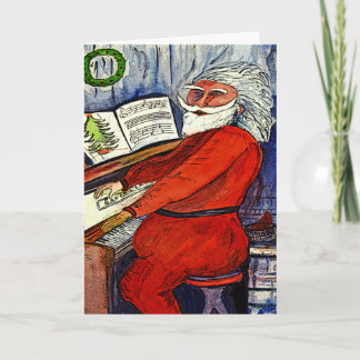 Piano Santa Greeting and Note Cards