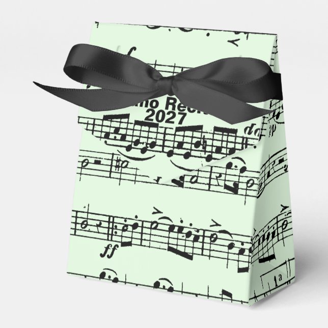 Piano Sheet Music for Recital Favor Box (Front Side)