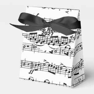 Piano Sheet Music for Recital Favor Boxes