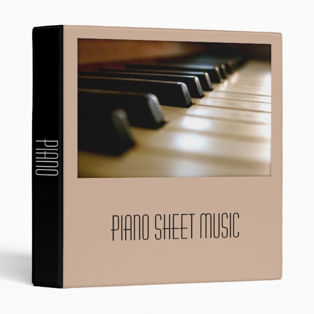 Piano Sheet Music student folder portfolio (Front/Spine)