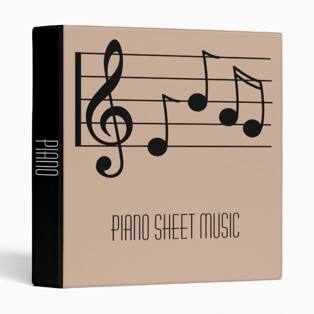 Piano Sheet Music student folder portfolio (Front/Spine)