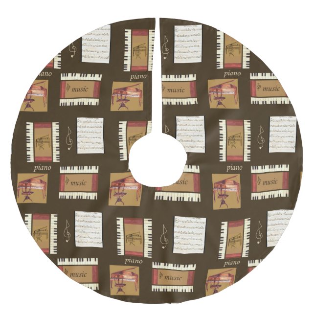 Piano & Sheet Music tree skirt (Front)