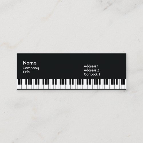 Piano - Skinny Business Card Templates