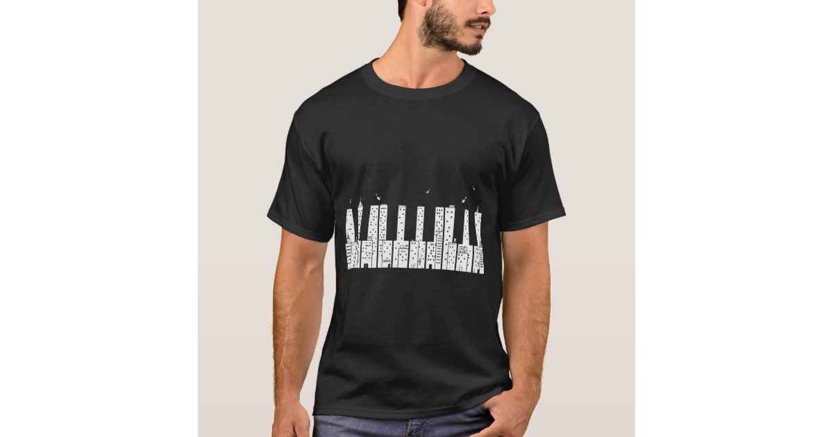 Piano Shirt Skyline - Keyboard Music T-Shirt Piano Shirt Skyline - Keyboard Music T-Shirt