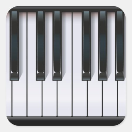 Piano Square Sticker