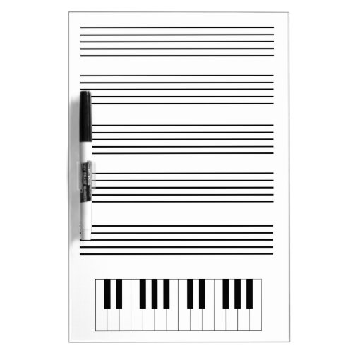 Piano  Staff Dry Erase Board