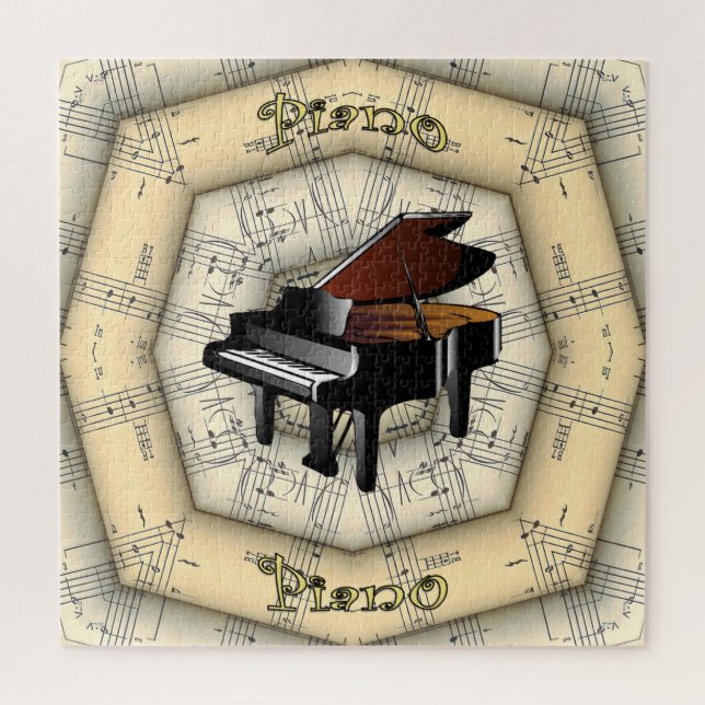 Piano ~ Strange Musical Design ~ Unique ~ Jigsaw Puzzle (Vertical)
