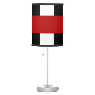 Piano Striped Table Lamp: Red and Black Table Lamp