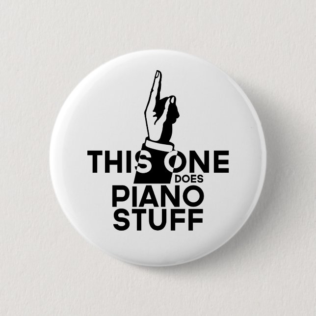 Piano Stuff - Funny Piano Music Button (Front)