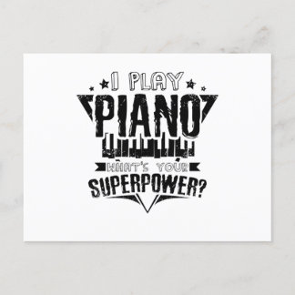 Piano Superpower Postcard