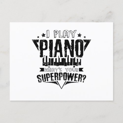 Piano Superpower Postcard