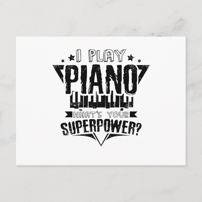Piano Superpower Postcard (Front)