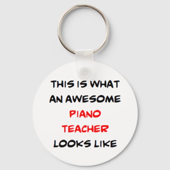 piano teacher, awesome keychain (Front)