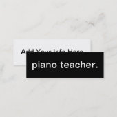 Piano Teacher Business Card (Front/Back)