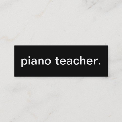 Piano Teacher Business Card