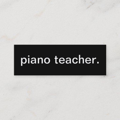 Customizable Piano Teacher Business Card