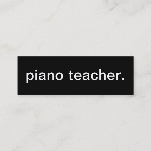 Piano Teacher Business Card (Front)