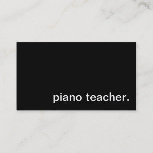 Piano Teacher Business Card