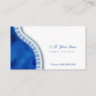 Piano teacher business card