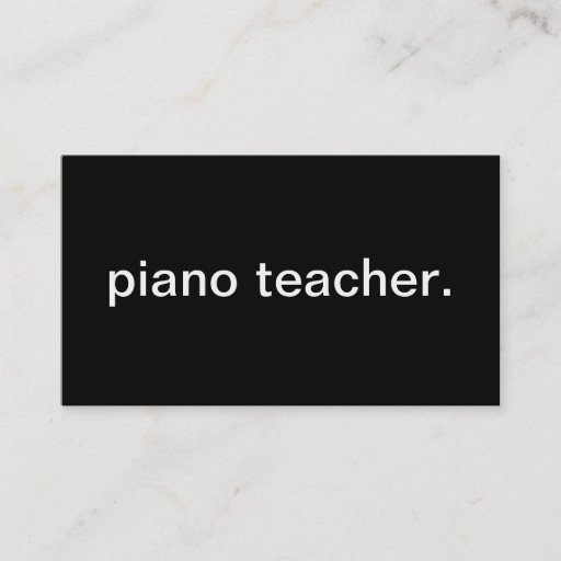 Customizable Piano Teacher Business Card Templates