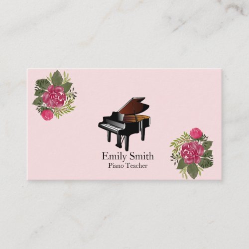 Piano Teacher Business Card