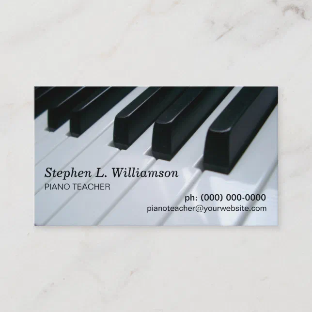 Piano Teacher Business Card Zazzle