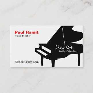 Piano Teacher Business Card