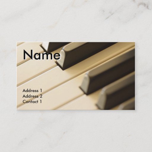 Customizable PIANO TEACHER BUSINESS CARD