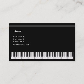 Piano Teacher Business Card by pixelholicBC at Zazzle