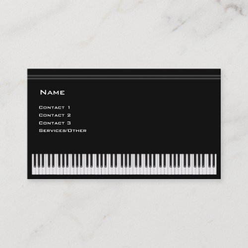 Piano Teacher Business Card