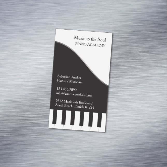 Piano Teacher Business Card Magnet (In Situ)