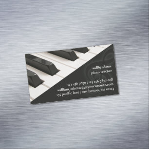 Piano Teacher Business Card Magnet