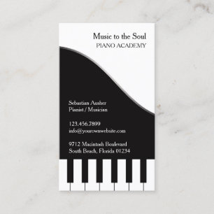Piano Teacher Business Card Template