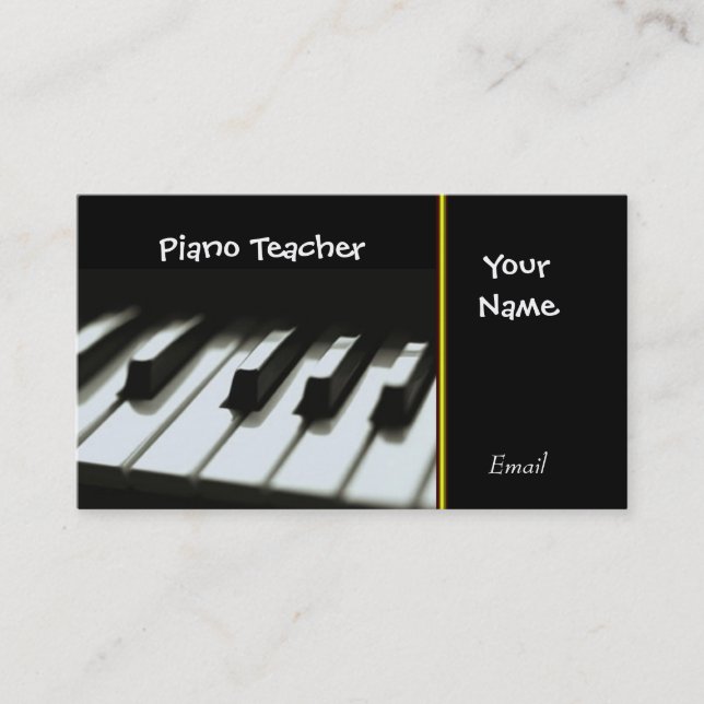 PIANO TEACHER BUSINESS CARDS (Front)