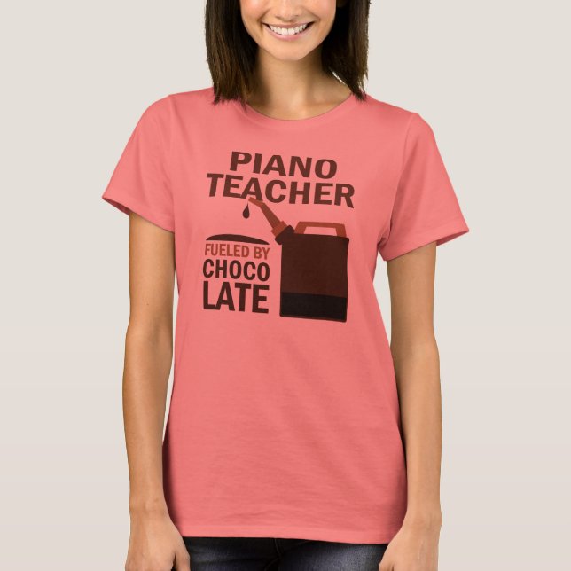Piano Teacher (Funny) Chocolate T-Shirt (Front)