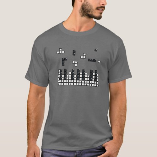 Piano Teacher Gift Music Vintage Brick Video Game T_Shirt