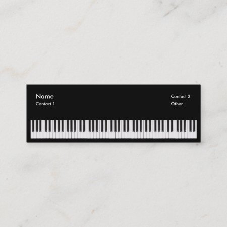 Piano Teacher Mini Business Card