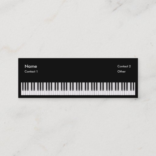 Customizable Piano Teacher Business Cards