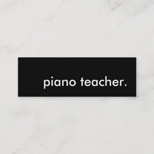 piano teacher. business card template