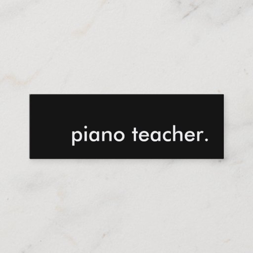 Customizable piano teacher. business card template