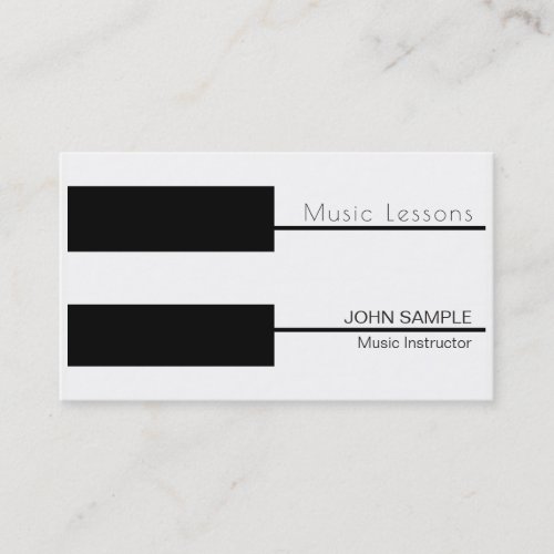 Piano Teacher Music Lessons Instructor Business Card