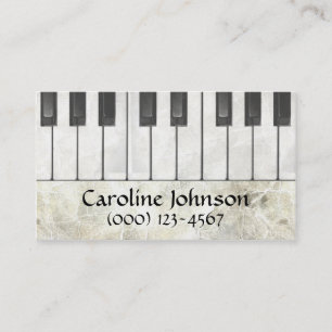 Piano Teacher Musician Business Cards