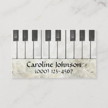 Piano Teacher Musician Business Cards by kathysprettythings at Zazzle