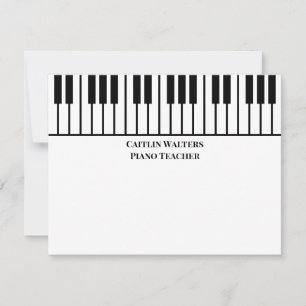 Piano Teacher Personal Stationery Note Card