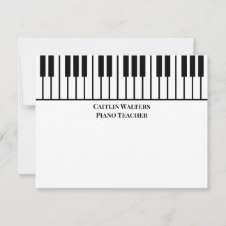 Piano Teacher Personal Stationery Note Card