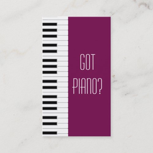 Piano Teacher Business Card