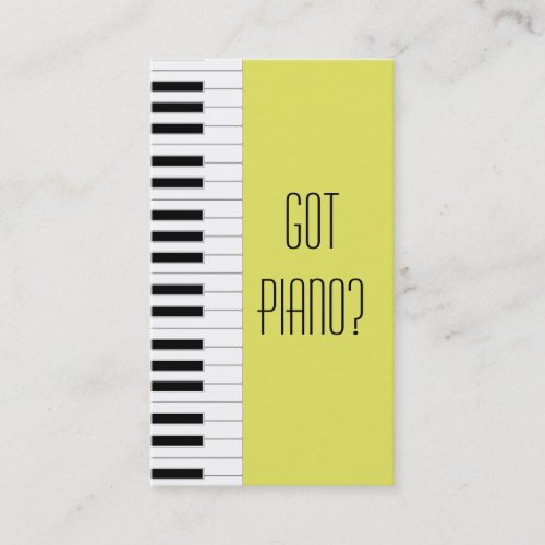 Piano Teacher Business Card