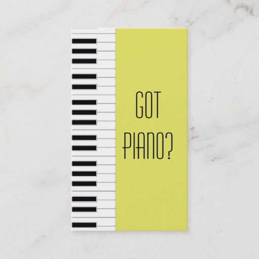 Customizable Piano Teacher Business Card