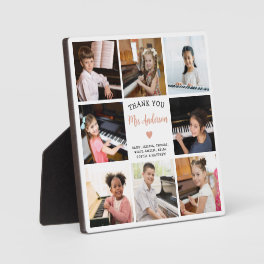 Piano Teacher Thank You Gift Photo Collage Plaque